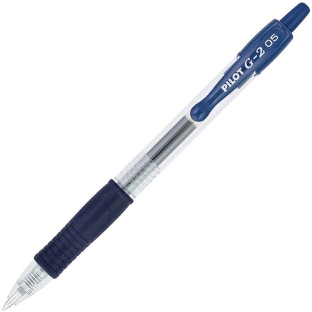 G2 Pen, Gel, 0.5mm Point, 3/5"Wx3/5"Lx5-3/4"H, 12/DZ, Navy PK PIL15122